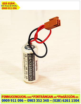 Sanyo CR17335SE; Pin nuôi nguồn PLC Sanyo CR17335SE 1800mAh (Zắc nâu) _Made in Japan